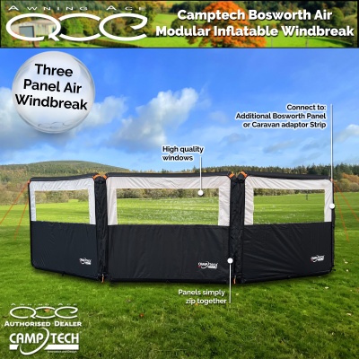 Air Inflatable Windbreak Camptech Bosworth 3 Panel - awningace.com