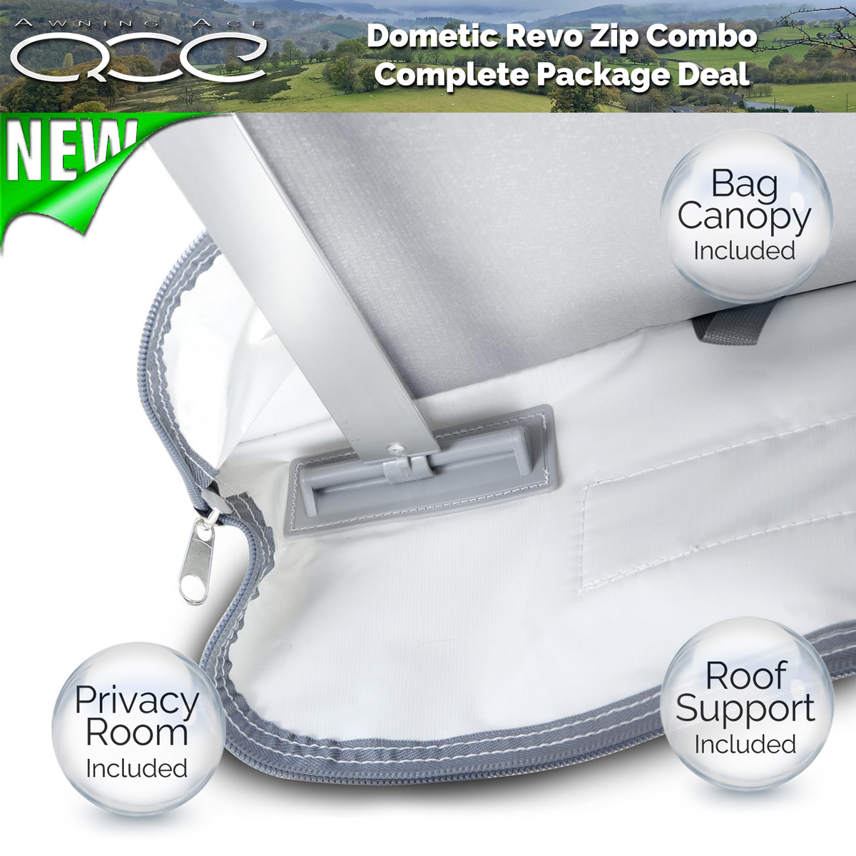 Dometic Revo Zip Bag Awning Bundle - awningace.com