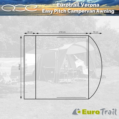 EuroTrail Verona VW Campervan Drive Away Awning for T4 T5 T6 Transporter