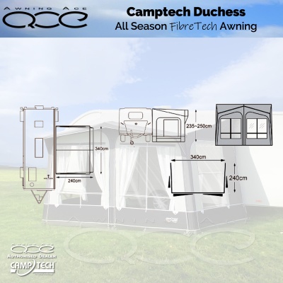 Camptech Duchess Touring Fibre Frame Porch Awning