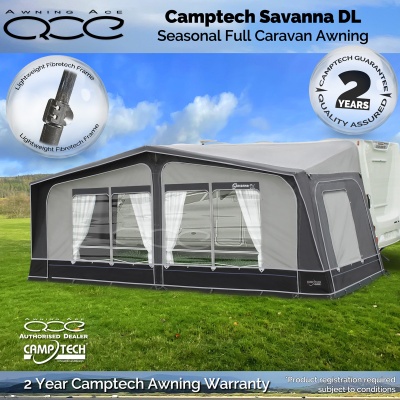 Camptech Savanna DL Fibretech Caravan Awning