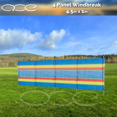 2x 4 Panel Windbreak - 4.5m x 1m