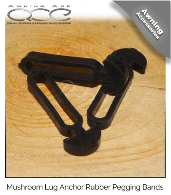 10x Black Universal Awning Anchor Rubber