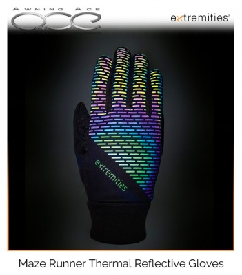 Extremities Maze Runner Windproof Touch Screen Reflective Gloves