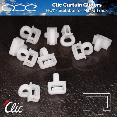 Hinno Clic Gliders (HC7) Caravan Curtain Gliders 10 Pack