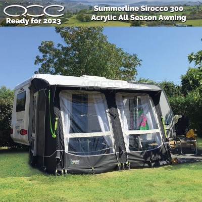 Summerline Sirocco Air 300 Inflatable Acrylic All Season Caravan Awning
