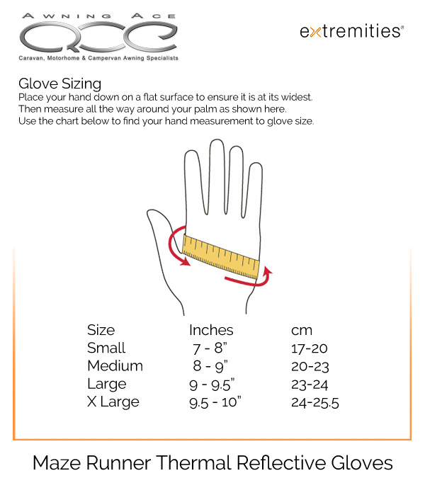 Extremities Maze Runner Glove Size