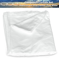 Camptech Cayman Plain White Awning Curtain Set